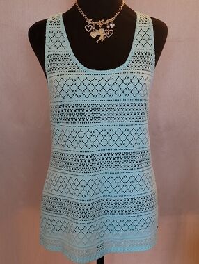 Women’s Mint Crochet Tank Top